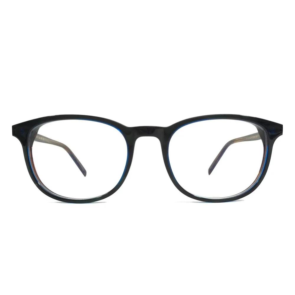 Tom Davies Eyeglasses Frame TD701 Col. 1924 Brown Blue Square Full Rim 50-19-140